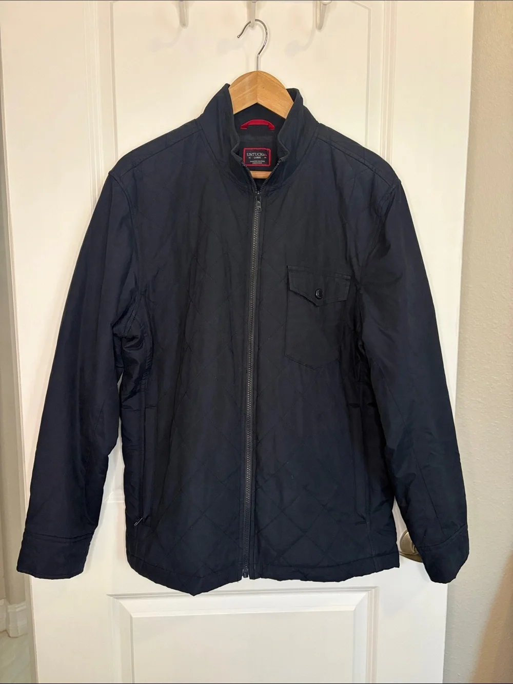 UNTUCKit Marty Quilted City Jacket Navy Blue Men’s Size Large